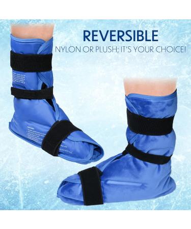 Large Foot Ankle Ice Pack Wrap for Achilles Tendonitis & Plantar Fasciitis Relief - Hot Cold Therapy Gel Pack with Plush Lining and Strap - Mother's Day Gift - Buy Online on GoSupps.com