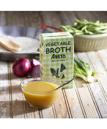 Aneto 100% Natural Vegetable Broth 34 fl oz - Made in Spain, Gluten Free - Buy Online on GoSupps.com