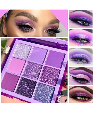 MAEPEOR Jam Purple Eyeshadow Palette - 9 Stunning Colors, Longlasting & Waterproof Shimmer Eye Shadow for Girls and Women (Set 3) - Buy Online on GoSupps.com