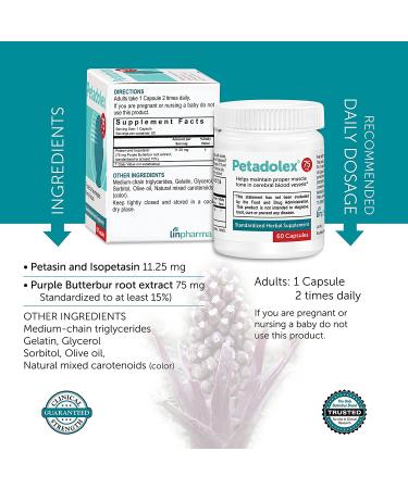 Petadolex 75mg PA-Free Butterbur Root Extract - 1 Bottle | Linpharma - Buy Online on GoSupps.com