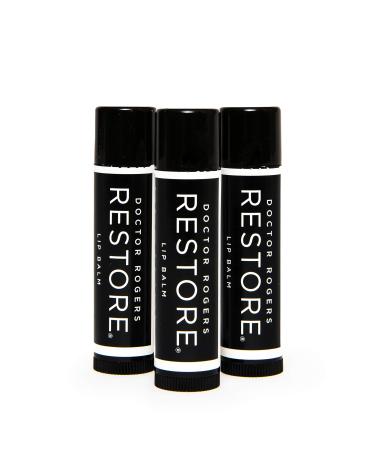 Doctor Rogers - Natural Restore Lip Balm | Plant-Based  Hypoallergenic  Dermatologist Created (3-Pack) 3 Count (Pack of 1)
