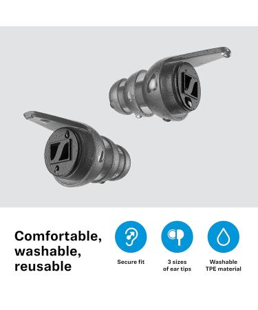 Sennheiser SoundProtex Earplugs - Reusable Hearing Protection with Interchangeable Filters | High Fidelity Sound in Black & Grey - International Shipping Available - Buy Online on GoSupps.com