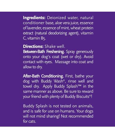 Buddy Splash Dog Deodorizer & Conditioner - Lavender Mint 16 Fl Oz - Buy Online on GoSupps.com