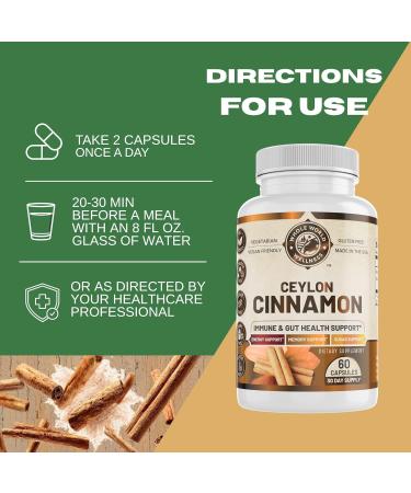 WHOLE WORLD WELLNESS Organic Ceylon Cinnamon for Men & Women | Antioxidant & Immune Support | Promotes Digestive & Gut Balance | All Natural, Vegan, Gluten-Free | 60 Capsules | Made in The USA. - Buy Online on GoSupps.com