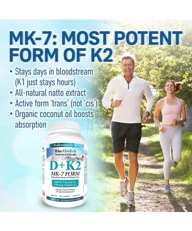 Vitamin D3 1000 IU + Vitamin K2 MK-7 (120 mcg). 330-Day Supply Of Vitamin D3 K2. Organic Coconut Oil Base For Optimal Absorption of K2 D3 Vitamin Supplement (330 Softgels of Vitamin D K2) - Buy Online on GoSupps.com
