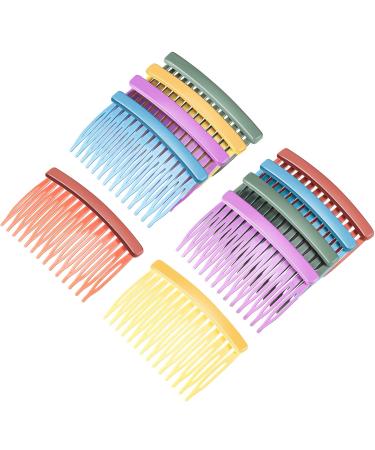 10 Pieces Side Combs Colorful Hair Side Combs Decor Classic Solid Plastic Combs Hair Clip Wide Teeth Hair Claws Beauty Hair Accessories for Women Girls, 14 Teeth - Buy Online on GoSupps.com