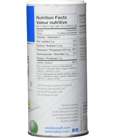 Windsor Iodized Salt Free Salt Substitute 311 g - Buy Online on GoSupps.com
