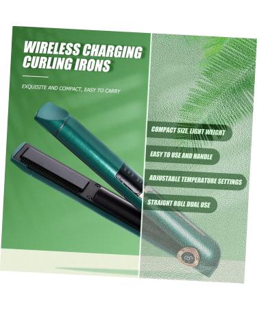 Baluue Curling Iron Professional Hair Straightener Hand Wisking Tool Electric Cordless Tools Abs 21X4X3.5CM Green - Buy Online on GoSupps.com
