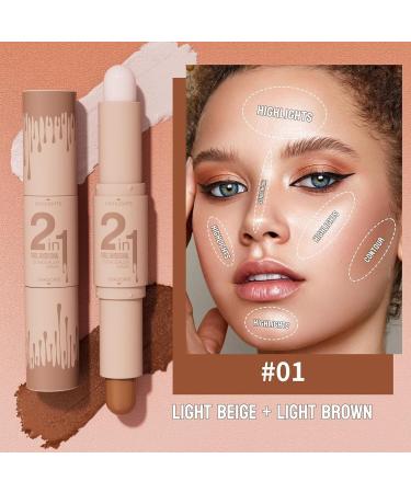 2 in 1 Contour Stick Makeup Stick Makeup Sticks Double Head Face Highlighter Highlighter Contour Sticks - Buy Online on GoSupps.com
