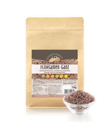 Golden Peanut psyllium 5 kg - 99% purity high -fiber without additives quality -tested from India gluten -free baking 5 kg (1 Pack)