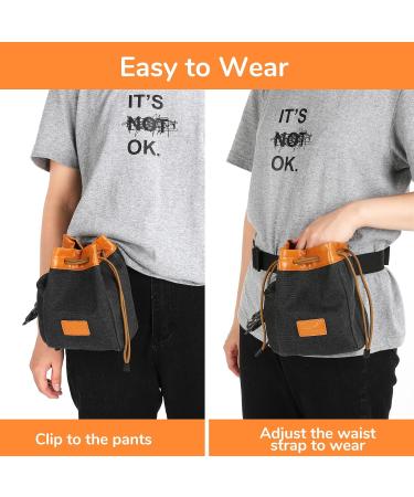 Buy Pecute Dog Training Treats & Portable Feed Bag Lightweight & Functional Pocket for Walking & Training - Stylish Black & Orange - Buy Online on GoSupps.com