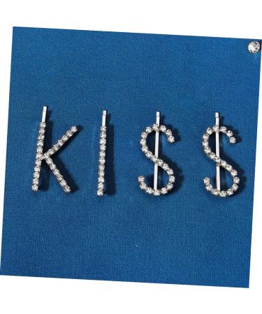 Beavorty 1 Set Kiss Hairpin Alphabet Hair Clips Hair Accessory for Women Crystal Bobby Rhinestone Barrettes Kid Hair Clips Kiss Hair Barrette Kids Hair Clips Alloy Diamond Decorate Child - Buy Online on GoSupps.com