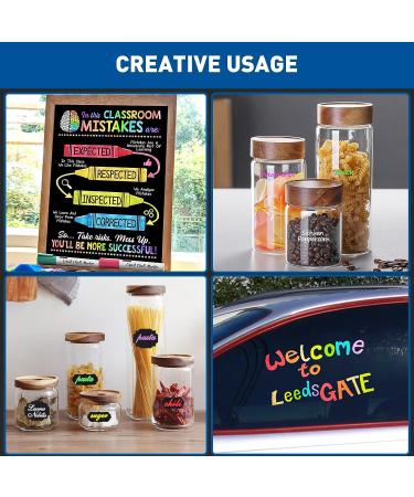 MaxGear Liquid Chalk Markers - 12 Assorted Neon Colors for Blackboard, Chalkboard, and Windows - Erasable and Washable Chalk Marker Pens - Buy Online on GoSupps.com