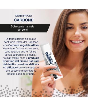 Pasta del Capitano Active charcoal Toothpaste 100 ml - Buy Online on GoSupps.com