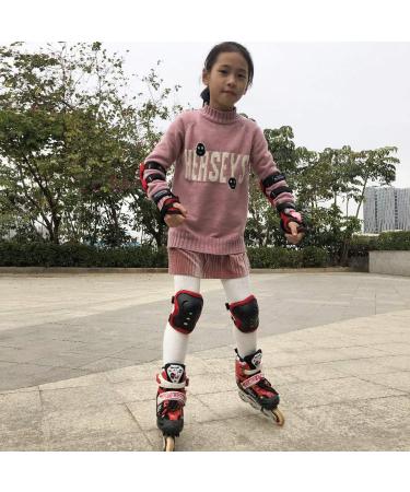 BOSONER Kids/Youth Knee Pad Elbow Pads Guards Protective Gear Set for Roller Skates Cycling BMX Bike Skateboard Inline Skatings Scooter Riding Sports Black / Red Small (3-8 years) - Buy Online on GoSupps.com