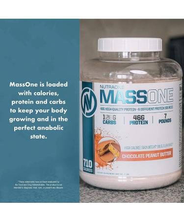 NutraOne Massone Mass Gainer Protein Powder - Chocolate Peanut Butter 7 lbs - Buy Online on GoSupps.com