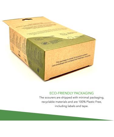 Biodegradable Natural Coconut Fiber and Rubber Latex Kitchen Scouring Pads Compostable Eco-Friendly Scrubber Non-Scratch Plastic-Free Scrubbers for Dishes and Cleaning 6 Pack - Buy Online on GoSupps.com