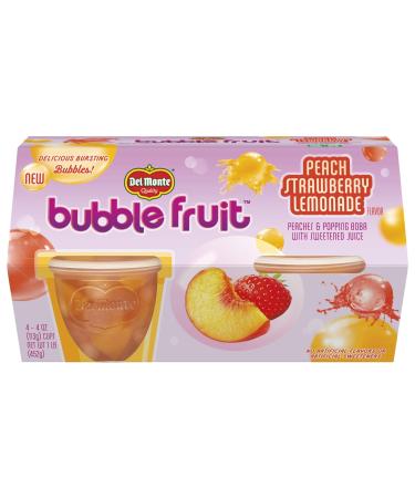 Del Monte Bubble Fruit Peach Strawberry Lemonade, 16 Ounce (4 Count per Pack, Pack of 6)
