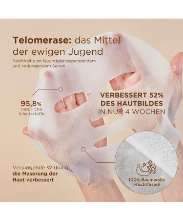 Ardaraz Anti-Aging Facial Masks - Telomerase-Infused Moisturizer for Tighter Skin | 5-Pack Cloth Masks | Immediate Results - Buy Online on GoSupps.com