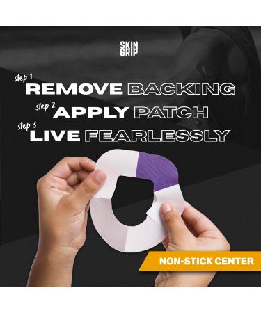 Skin Grip Adhesive Patches for Omnipod Insulin Pump - Waterproof & Sweatproof | Purple Pack 3-Day Wear Pre-Cut Medical Tape - Buy Online on GoSupps.com