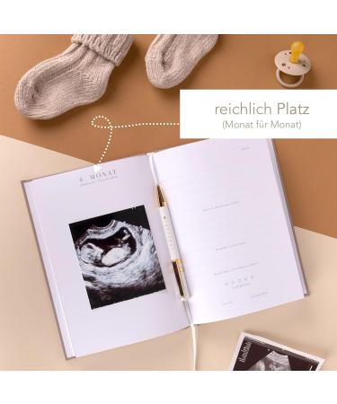 Pregnancy & Baby Diary 2-in-1 | Designer Hardcover Journal for Boys & Girls - Perfect Gift for Expecting Moms & Newborns | 14Hubat  - Buy Online on GoSupps.com