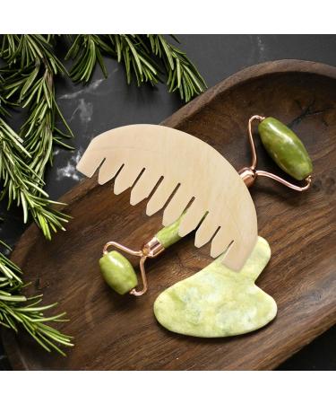Nolitoy Jade Scalp Massage Comb - Wide Tooth Gua Sha Head Massager | Best Hair Accessories for Women & Girls - Buy Online on GoSupps.com