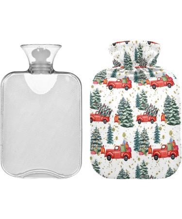 Retro Truck Christmas Heat Bottle - 1L Hot Water Bottle for Pain Relief & Menstrual Comfort | International Shipping - Buy Online on GoSupps.com
