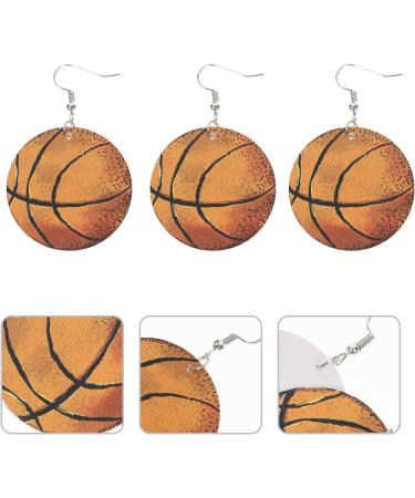 6 Pairs basketball earrings baseball earrings fashion jewelry for women soccer dangle earrings womens gifts earrings for women trendy lovers gifts Miss football leather personality - Buy Online on GoSupps.com