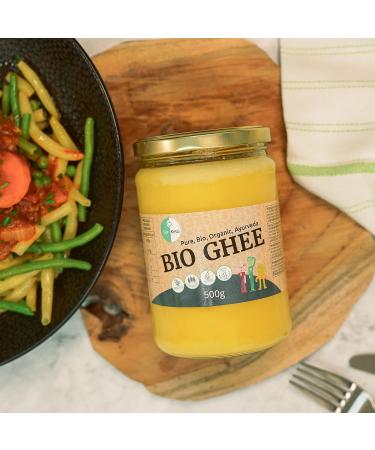 Go-Keto ORGANIC Ghee 500g | 100% Clarified Butter Certified Organic Ayurveda | Perfect for Keto Diet | Ideal for Cooking & - Buy Online on GoSupps.com