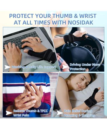 Thumb Brace Left Hand - TFCC Wrist Support for De Quervains Carpal Tunnel Arthritis & Tendonitis - Night Relief for Trigger Thumb & Ulnar Pain - Buy Online on GoSupps.com