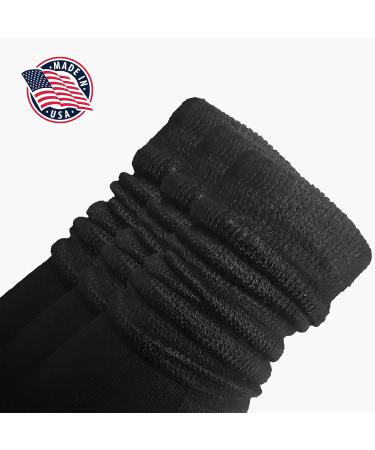 Hyaluxe Women's Diabetic Ankle & Crew Black Socks - Non-Binding Circulatory Cushion - Shoe Size 6-10 - Pair of 2 - Buy Online on GoSupps.com