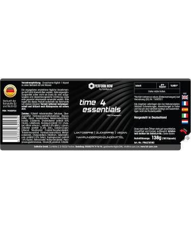 SoMatEm time 4 essentials multivitamin & mineral complex with valuable amino acids + choline + betaine HCL 120 capsules high dosage German quality production PERFORM NOW by fair&pure - Buy Online on GoSupps.com