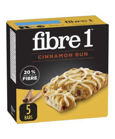 FIBRE 1 Delights Cinnamon Bun Flavour Bars Naturally Flavoured Snack Bars Pack of 5 Cinnamon Bun Bars