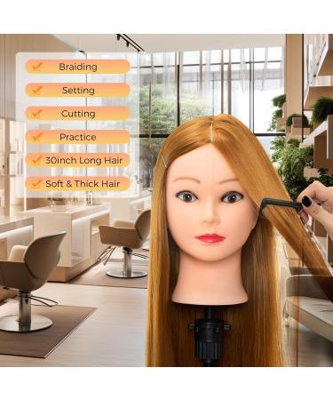 Neverland Beauty 30 Training Head - 100% Synthetic Hair for Hairdressers + DIY Accessories Set - Ideal for Hair Styling & Practice - Buy Online on GoSupps.com