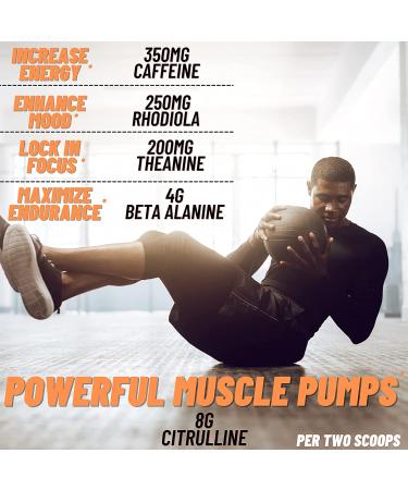 Mammoth Labs Pump Pre Workout - 30 Servings | Explosive Energy & Focus, Nitric Oxide Boosters | Build Muscle & Increase Endurance | Sugar-Free, Gluten-Free Energy for Men & Women - Buy Online on GoSupps.com