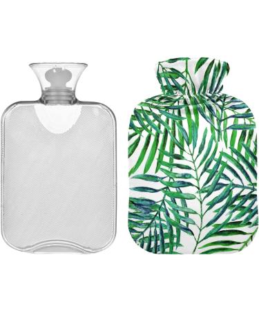 NAANLE Hot Water Bottle with Palm Leaf Cover | 2L Large Heat & Cold Therapy for Pain Relief & Menstrual Cramps - Buy Online on GoSupps.com