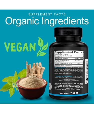 Iman Vitamins Halal Ashwagandha for Adults Organic Vegan Non-GMO Mood Support and Sleep Support 60 Count - Buy Online on GoSupps.com