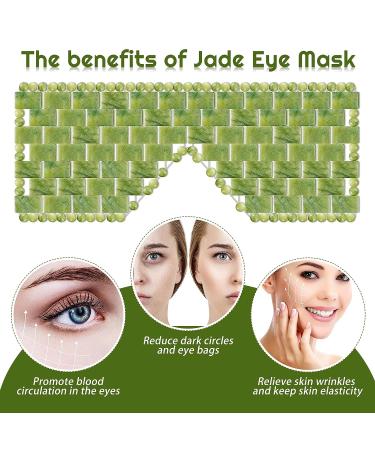 SATINIOR Jade Eye Mask - Hot/Cold Green Jade Facial Mask for Soothing Relief, Women Men Sleep Mask - Buy Online on GoSupps.com