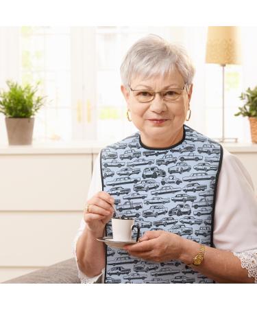 Classic BIB Designs Essl tchen for Adults - Reusable & Washable Car Pattern Clothing Protection for Men & Women - Buy Online on GoSupps.com