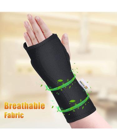 2022 Wrist Brace for Carpal Tunnel Night Sleep - Medium Size, Black - Relieves Wrist Pain, Sprains, and Sports Injuries - Adjustable Support for Left & Right Hands - Pack of 1 - Buy Online on GoSupps.com