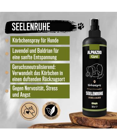 Alphazoo Soul Rest Basket Spray 500ml - Natural Relaxation & Anti-Stress Spray for Dogs | Calm and Well-being Solution - Buy Online on GoSupps.com