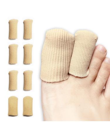8 pieces of toe protection large gel toe protective caps cornea toe gum toe closed silicone-toe protection for pillows corn blisters callus toes cornea women & men.8p (m l)