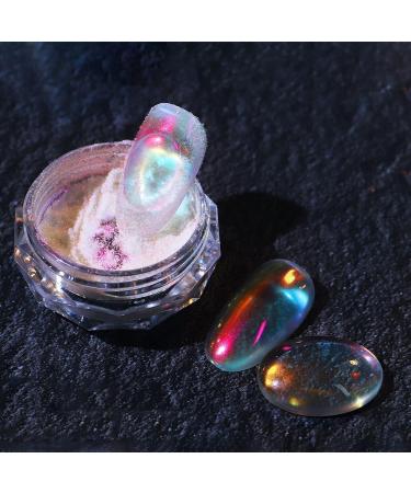 Yiifunglong Fun Nail Art Design Stickers & Aurora Effect Glitter Powder - Colorful Mirror Neon Dust for Stunning Nail Decor | International Shipping - Buy Online on GoSupps.com