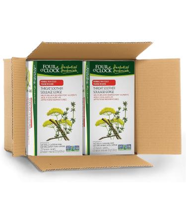 Four O'Clock Herbalist Cold Throat Soother Herbal Tea Non-Gmo Kosher Gluten-Free 6 Packs of 20 Teabags - Buy Online on GoSupps.com