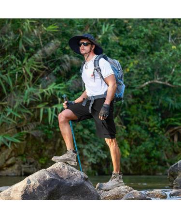 Spowind Men's Hiking Cargo Shorts - Quick Dry Lightweight Summer Shorts with Zipper Pockets - Black 3X-Large - Buy Online on GoSupps.com