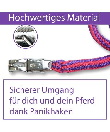 Lead Rope for Horses - 2m Tie Rope with Panic Hook | Durable & Colorful Stable Essentials - Buy Online on GoSupps.com
