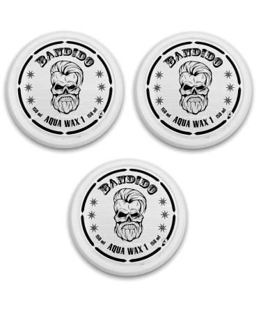 Bandido Hair Wax & Gel, White, 3 Pack Jars