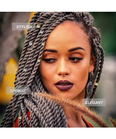 LABOTA 201 Dreadlock Jewelry Beads - Gold Metal Hair Accessories for Women Braids - Rings, Cuffs, Clips for locs - Buy Online on GoSupps.com