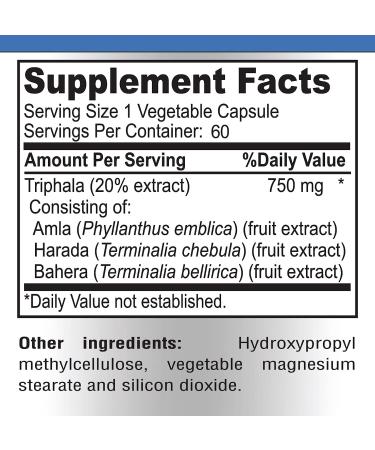 YUMMYVITE Triphala Capsules - Digestion & Colon Support - 60 Capsules - Buy Online on GoSupps.com