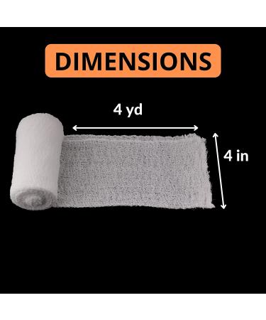 8 Pack Sterile Gauze Stretch Bandage Roll 4 x 4 Yards, 6-Ply Ideal for Wound Care, Easy-to-Use Cotton Hand Wrap for Ankles & Knees - Add to First Aid Supplies - Buy Online on GoSupps.com